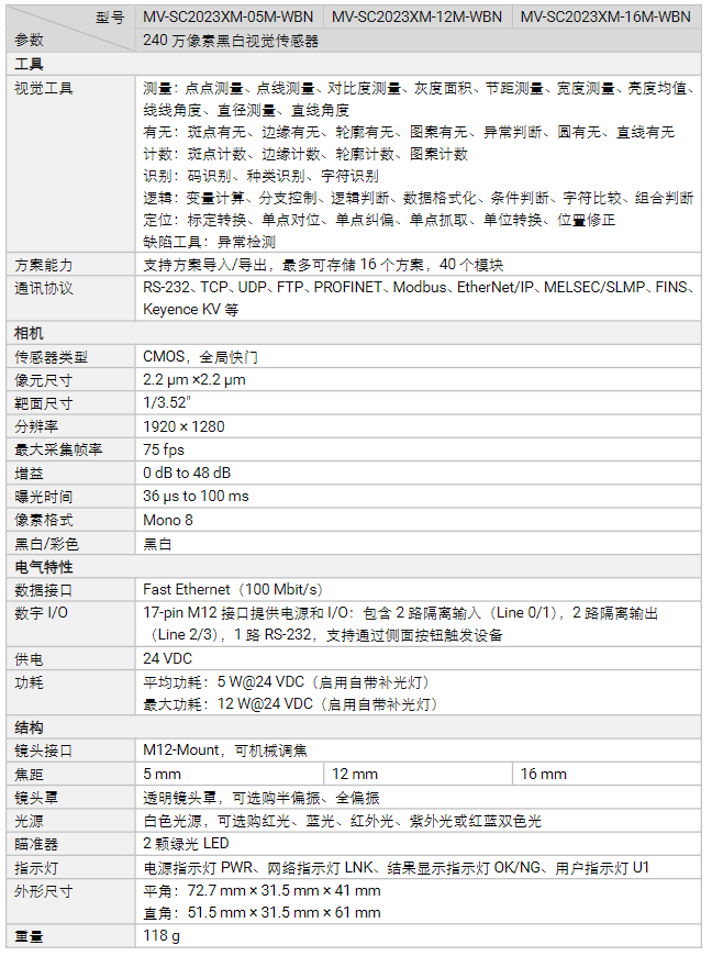 海康MV-SC2023XM-05M/12M/16M 240萬像素黑白視覺傳感器參數(shù).png